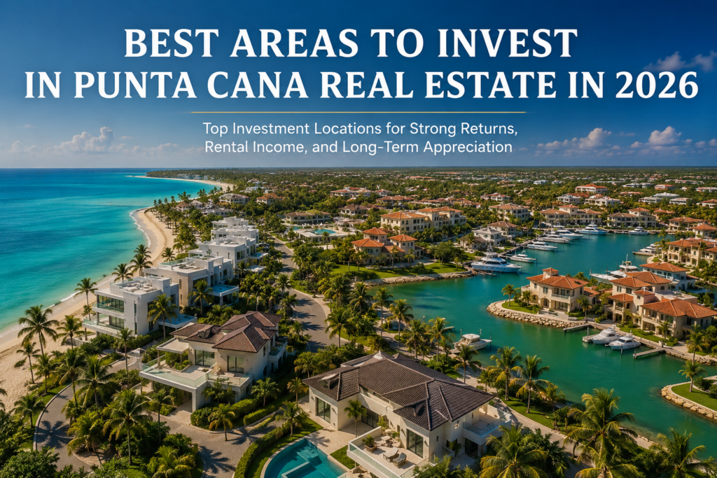 Best areas to invest in Punta Cana real estate featuring luxury beachfront communities and investment properties in the Dominican Republic