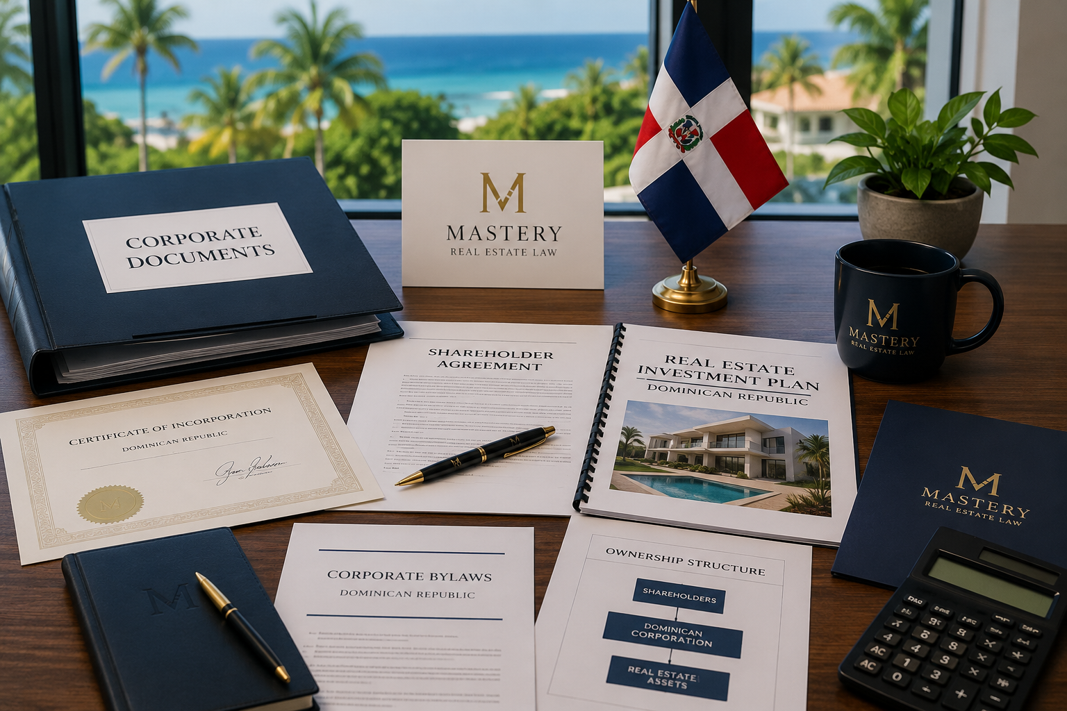 Corporate documents and real estate investment planning for property ownership in the Dominican Republic.
